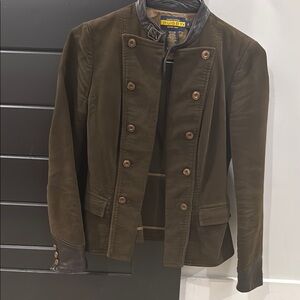 Ralph Lauren blue label leather detail jacket